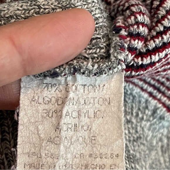 Vintage Gray Crewneck Sweater with American Flag Design - Picture 5 of 5